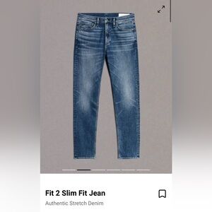 NWT - Rag and Bone Jeans  - Fit 2 - Slim Fit